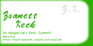 zsanett keck business card